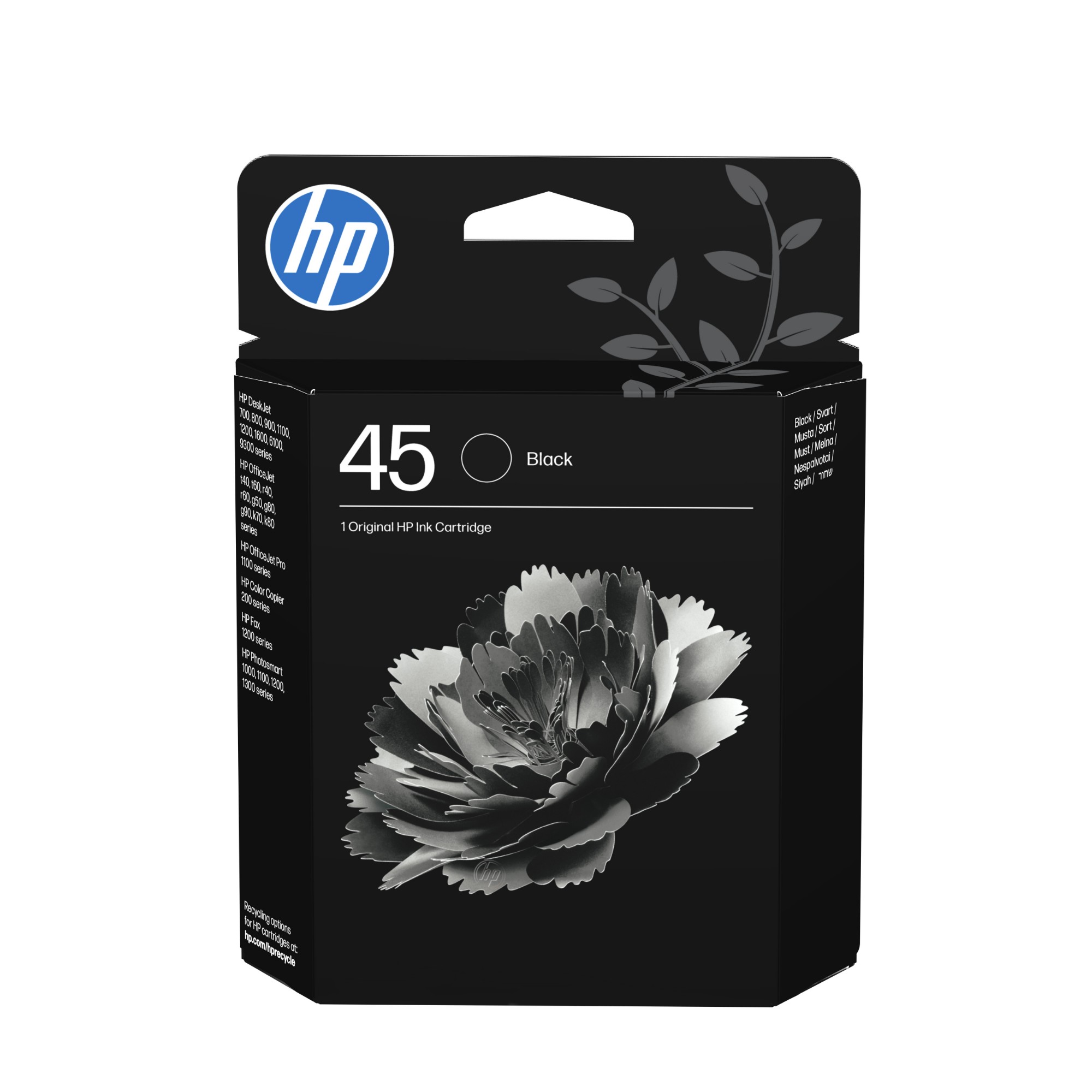 HP 51645AE/45 Printhead cartridge black high-capacity, 930 pages ISO/IEC 24711 42ml for HP DesignJet 750 C/DeskJet Series 1600/DeskJet Series 800/DeskJet 720 C/DeskJet 970 C