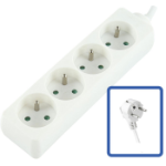 LOGON PROFESSIONAL 4-WAY POWER STRIP: WHITE -