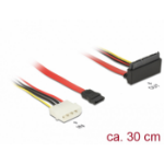 DeLOCK 85514 SATA cable 0.3 m 1 x Molex 4 pin 1 x SATA 22 pin, 1 x SATA 7 pin Multicolour