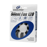 Cooltek Silent Fan 120 Computer behuizing Ventilator 12 cm Zwart, Wit