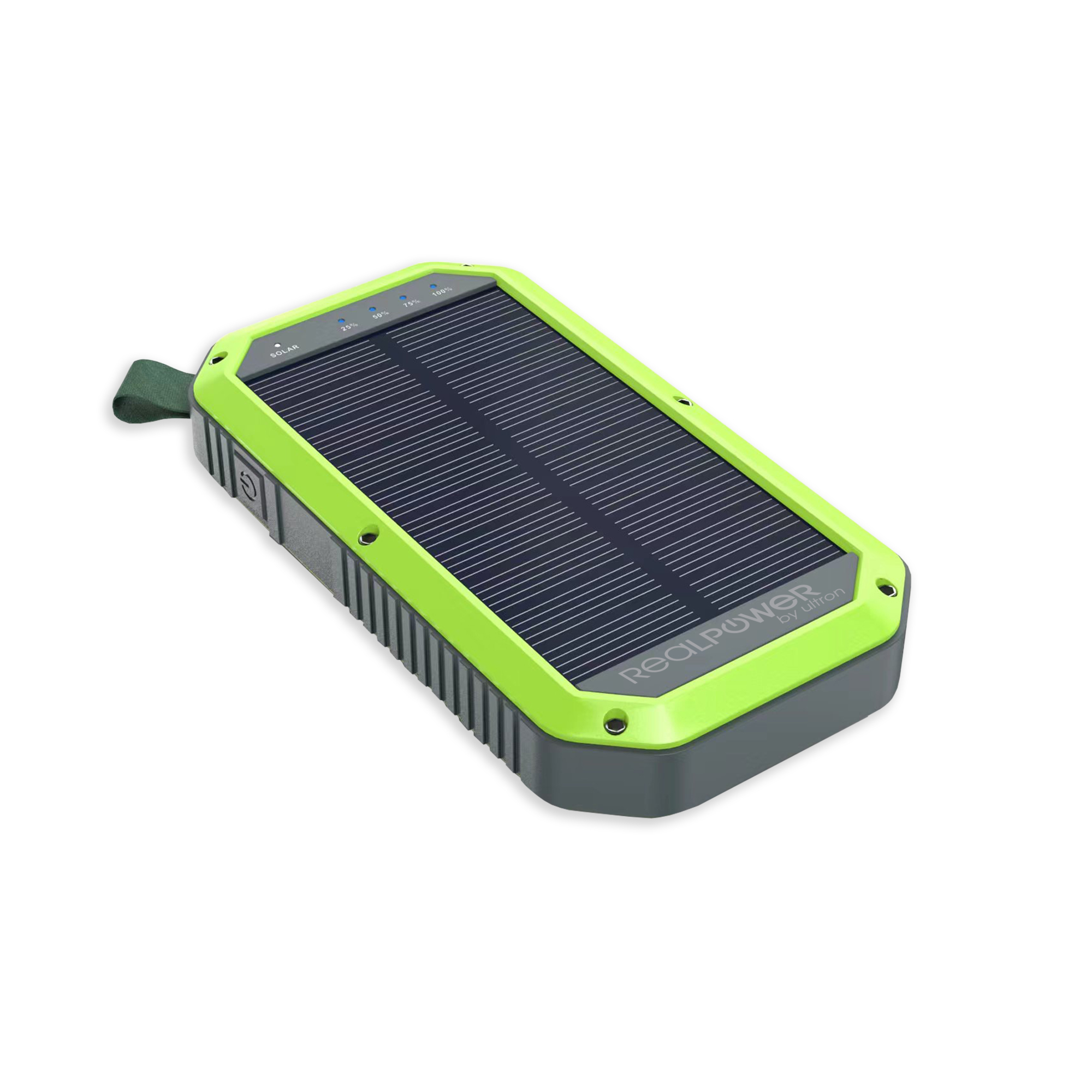 Image of RealPower PB-10000 Solar Lithium Polymer (LiPo) 10000 mAh Wireless...