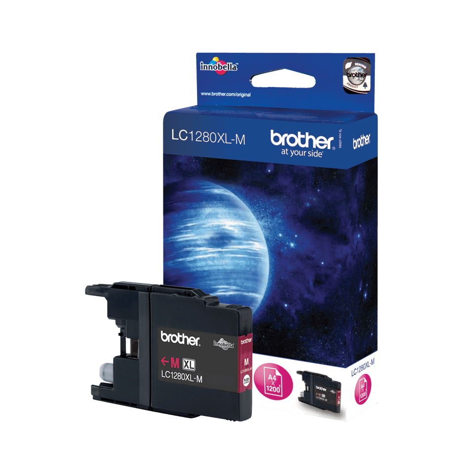 Image of Brother LC-1280XLM Ink cartridge magenta high-capacity, 1.2K pages...
