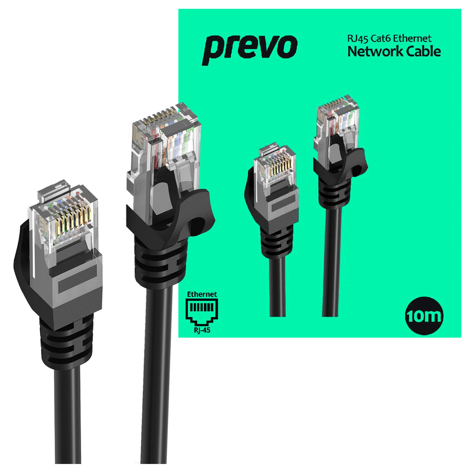 Image of PREVO CAT6-BLK-10M networking cable Black