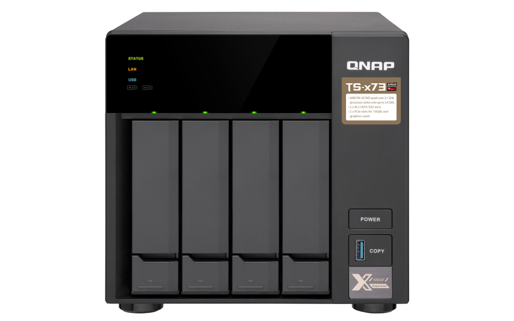 QNAP TS-473 NAS Tower Ethernet LAN Black RX-421ND