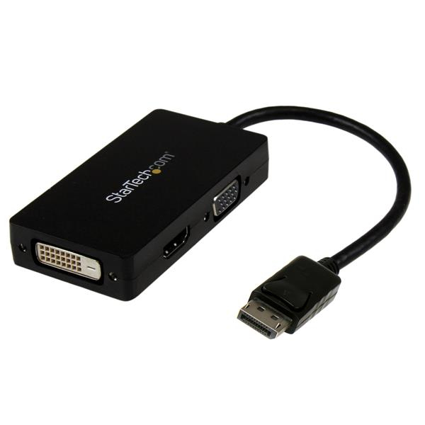 Image of StarTech.com Travel A/V adapter: 3-in-1 DisplayPort to VGA DVI or...