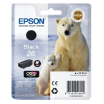 Epson C13T26014010/26 Ink cartridge black, 220 pages 6.2ml for Epson XP 600