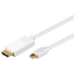 Microconnect MDPHDMI1 video cable adapter 1 m HDMI Type A (Standard) Mini DisplayPort White