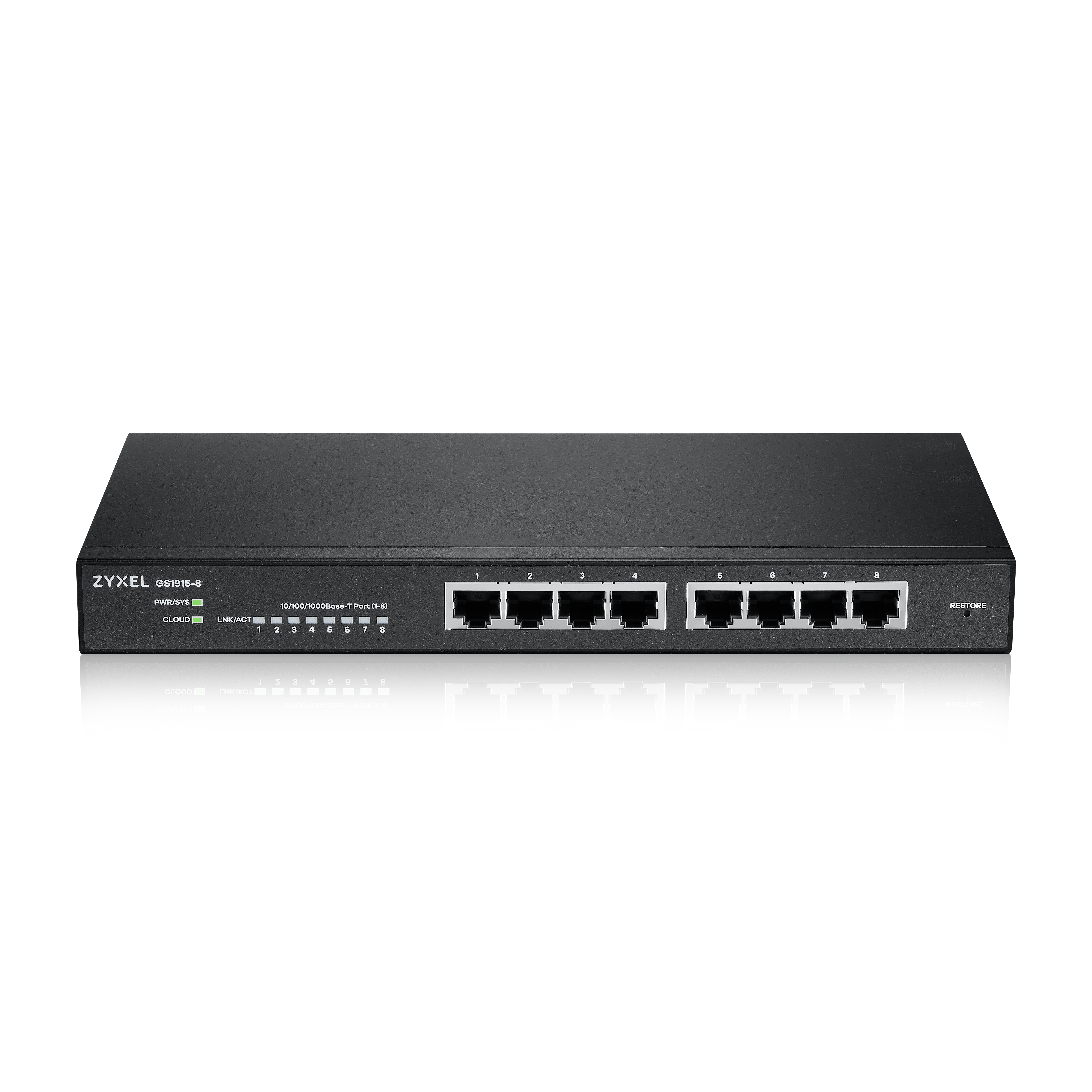 Image of Zyxel GS1915-8 Managed L2 Gigabit Ethernet (10/100/1000) Black