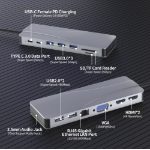 JLC F74 Type C 14 Port Adapter With VGA