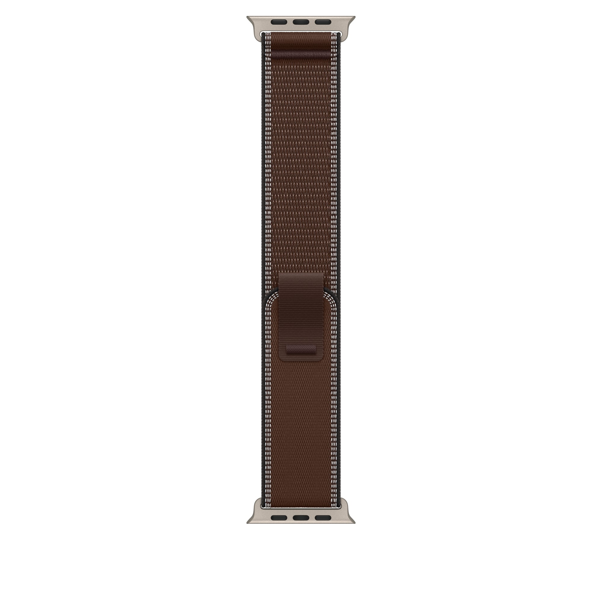 Apple 49mm Dark Umber Trail Loop - M/L - Natural Titanium Finish