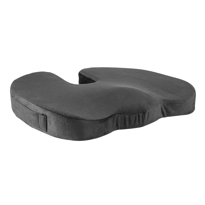 LogiLink Orthopedic Memory Foam Seat Cushion with Carry Handle. black