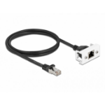 DeLOCK Network Extension Cable for Easy 45 Module S/FTP RJ45 plug to RJ45 jack Cat.6A 1 m black