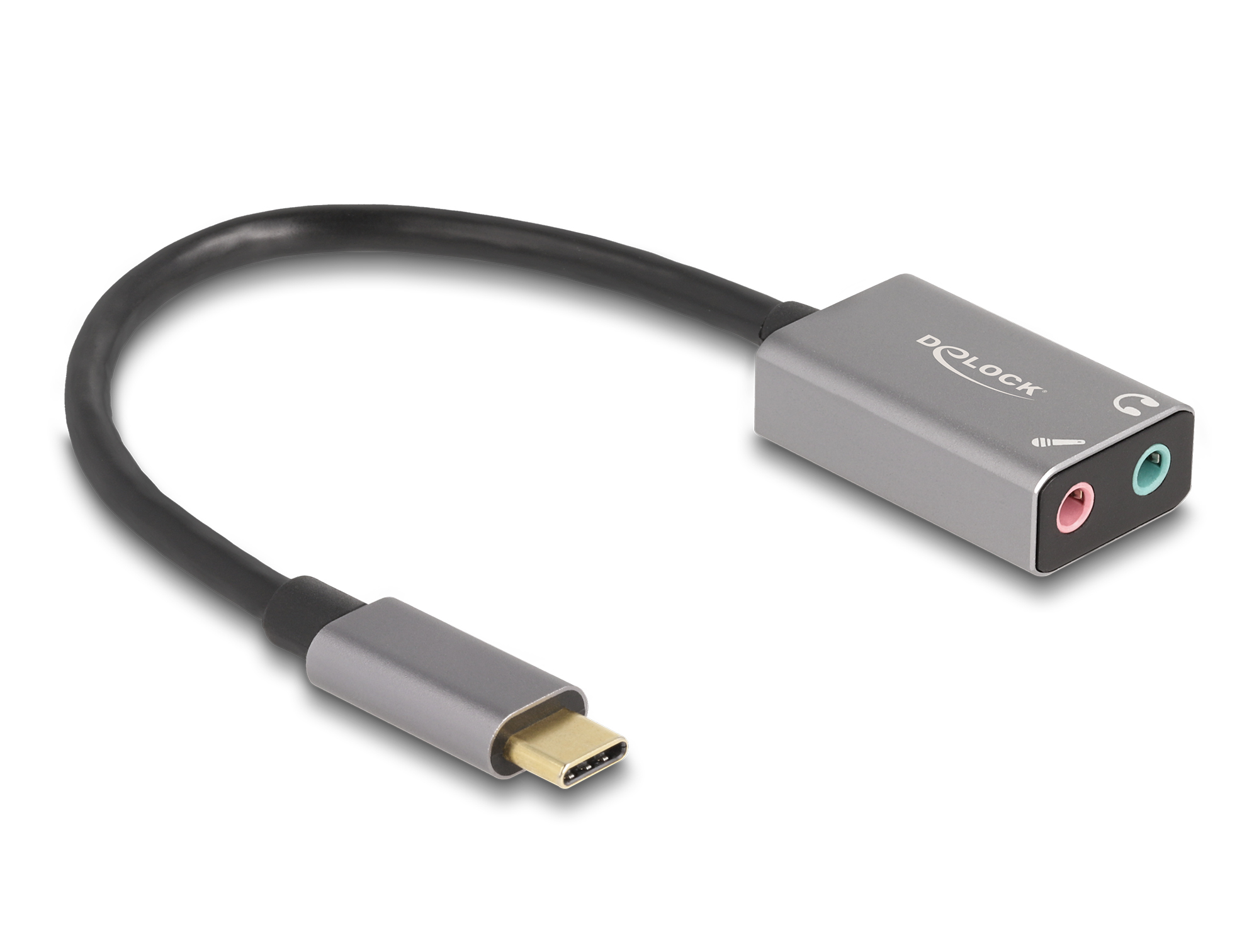 EU Product - Externe USB Type-C Soundkarte mit 2 x 3,5 mm Klink-Bu