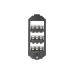 Digitus AN-25179 wall plate/switch cover Black