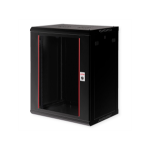 ROLINE 26.21.0287 rack cabinet 18U Wall mounted rack Black
