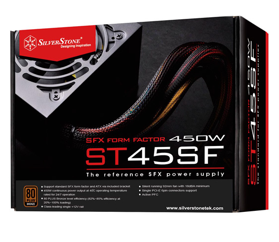 SST-ST45SF V 3.0 SILVERSTONE TECHNOLOGY 450w SFX Series 80Plus Bronze PSU