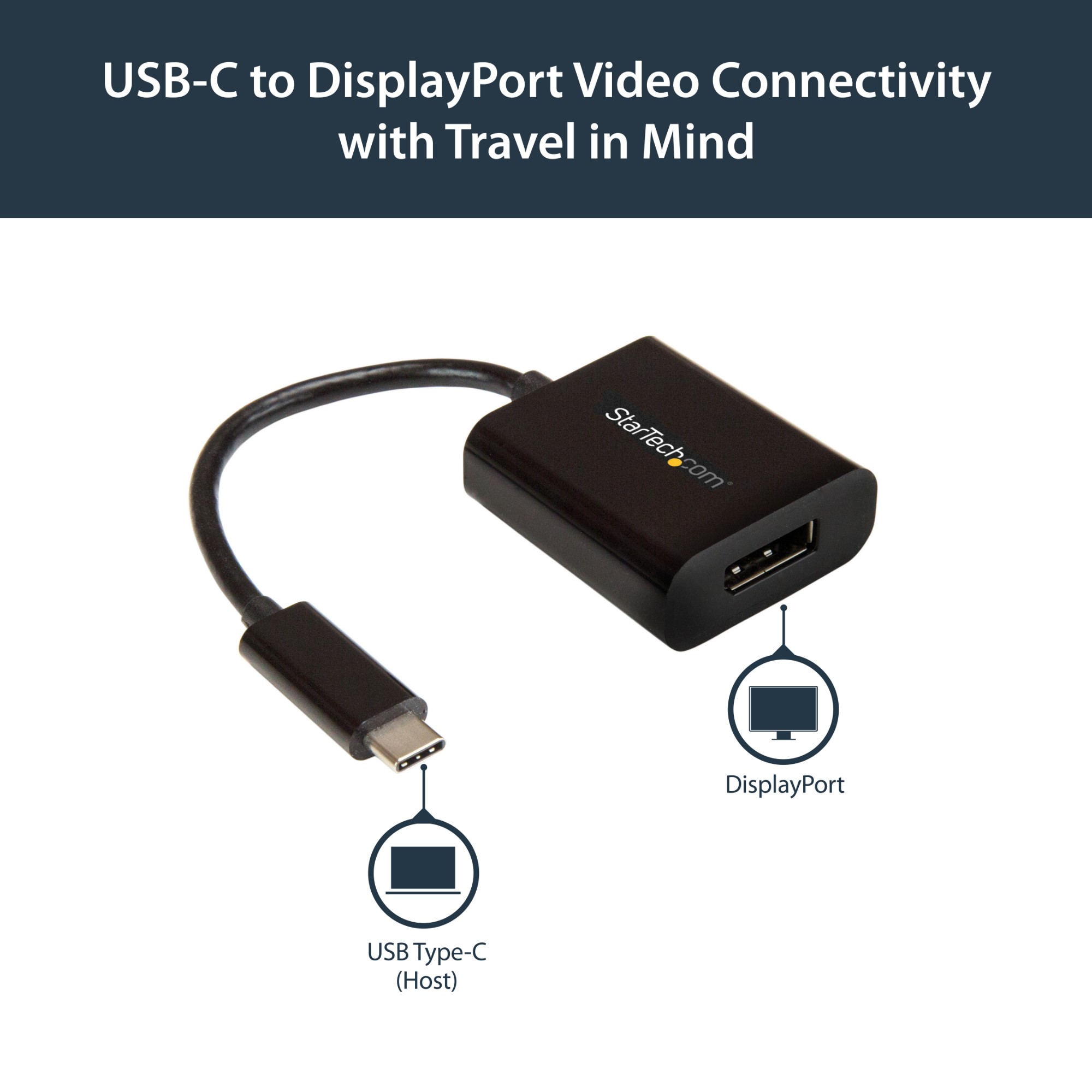 StarTech.com USB-C to DisplayPort Adapter - 4K 60Hz