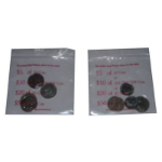 CUMBERLAND MSB20RP MAGIC SEAL COIN BAG PRINTED PLASTIC 110MM X 100MM 60 MICRON CLEAR PACK 100