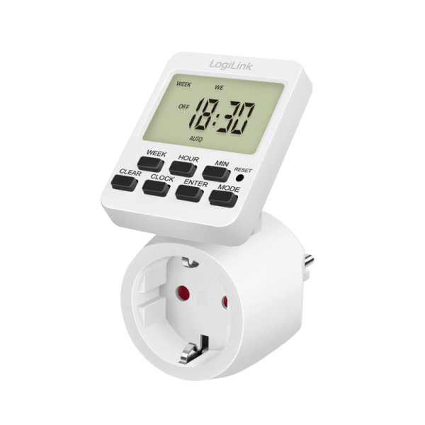 LogiLink ET0014 electrical timer White Daily/Weekly timer