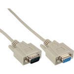 InLine B-12211 serial cable Grey 15 m DB-9