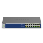 Netgear GS516PP Unmanaged Gigabit Ethernet (10/100/1000) Power over Ethernet (PoE) Blue, Grey