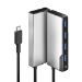 ALOGIC UCFUUA-SGR interface hub USB 3.2 Gen 1 (3.1 Gen 1) Type-C 5000 Mbit/s Black, Silver