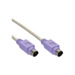 InLine PS/2 Cable male / male grey with purple plug 2m