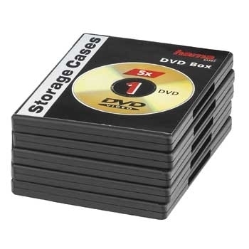 Image of Hama DVD Jewel Cases, Pack of 5, black 1 discs