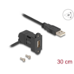 DeLOCK 67151 tussenstuk voor kabels USB-A Zwart