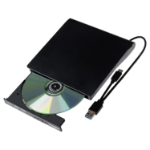 Maplin External CD DVD Optical Drive Reader and Writer Burner USB-C and USB-A 3.0 Built in Cables