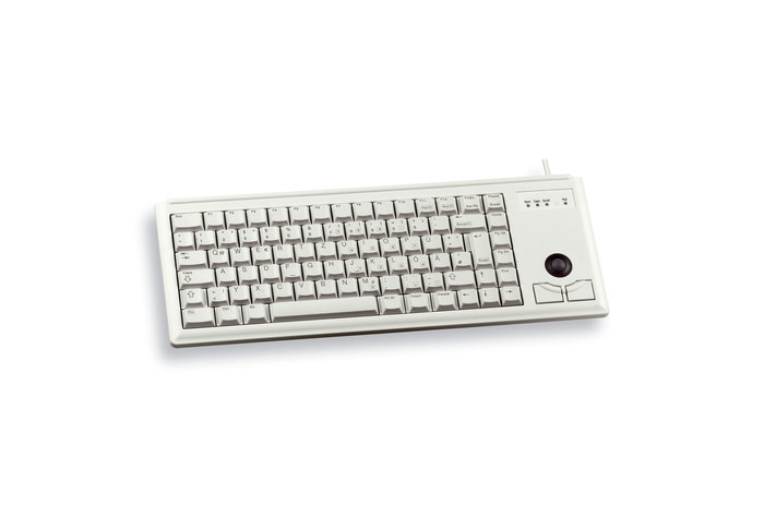 Image of CHERRY G84-4400 TRACKBALL KEYBOARD Corded, USB, Light Grey,...