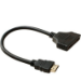 JLC P4 HDMI (Male) to Dual HDMI (Female) Splitter Adapter - 30CM - Black