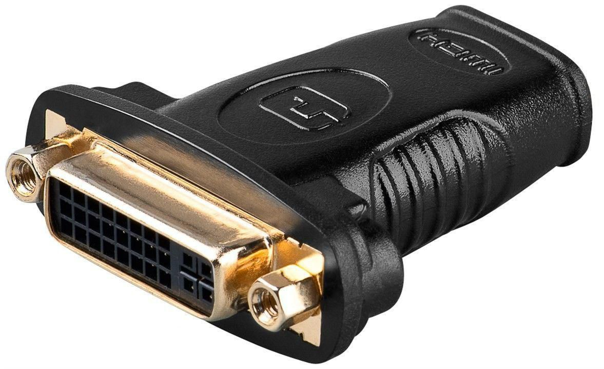 Image of Microconnect HDMIDVIFF cable gender changer HDMI DVI-I Black