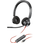 HP Poly Blackwire 3320-M - Blackwire 3300 series - headset - on-ear - wired - USB-C - black - Certified for Microsoft Teams
