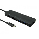 Cables Direct NLUSB3C-6PHUB laptop dock/port replicator USB 3.2 Gen 1 (3.1 Gen 1) Type-C Black