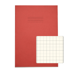 Rhino A4 Special Exercise Book 48 Page Red with Tinted Cream Paper S10 (Pack of 50)