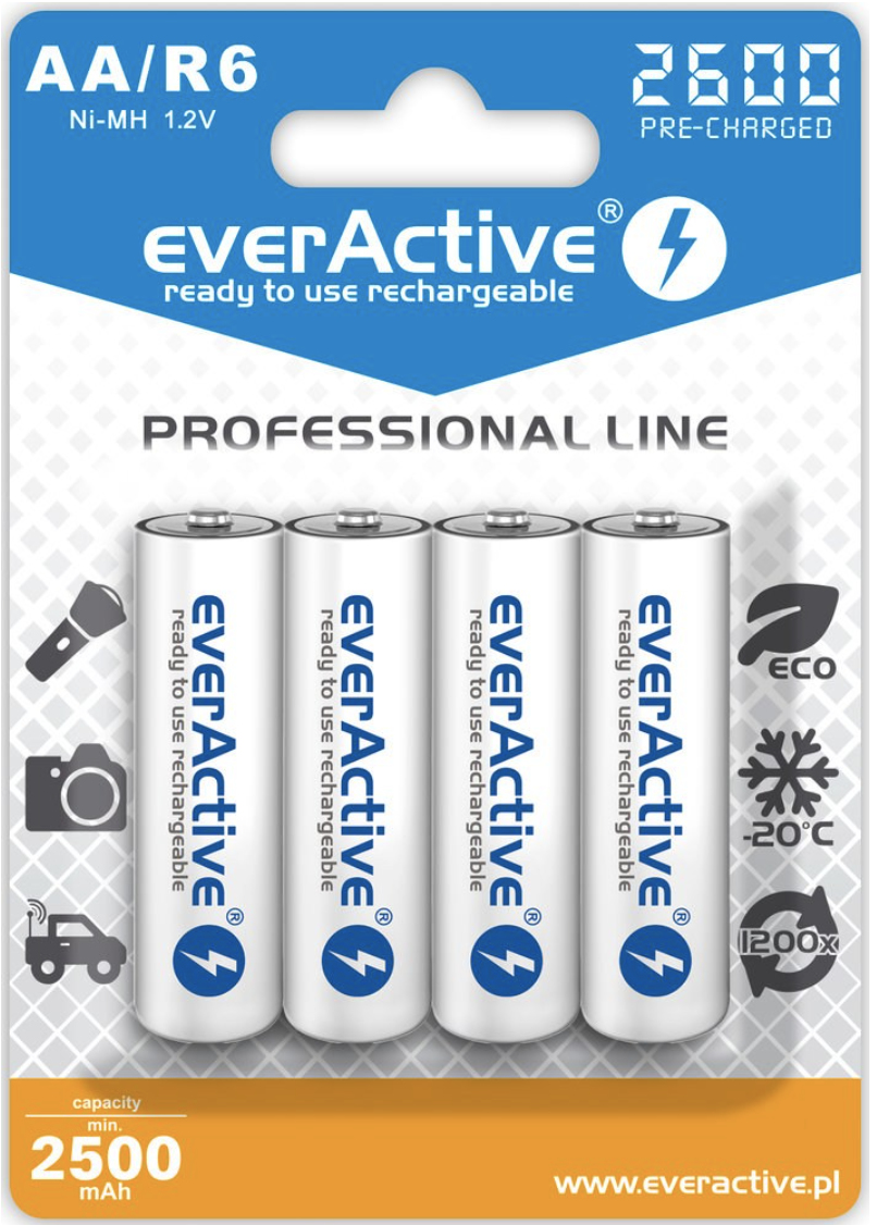Everactive EVHRL6-2600 hushållsbatteri Laddningsbart batteri Nickel-metallhydrid (NiMH)