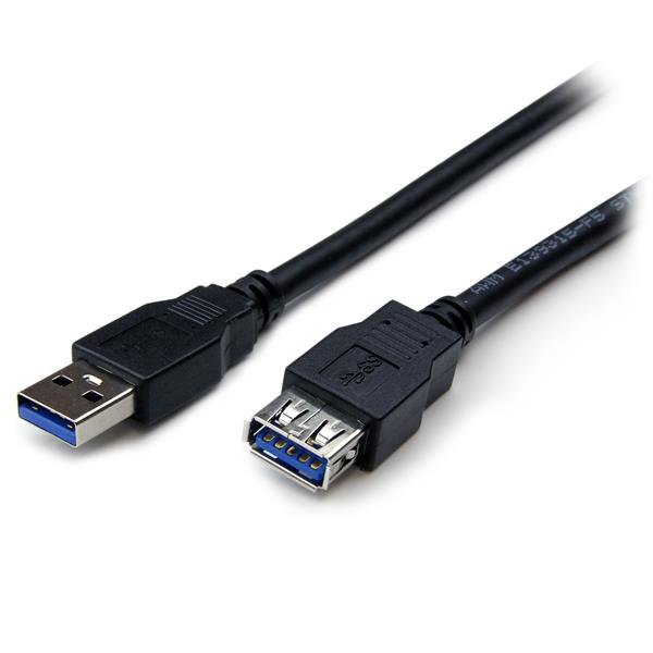 Image of StarTech.com 2m Black SuperSpeed USB 3.0 Extension Cable A to A - M/F