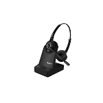 Agent AW60 Binaural Headset Wireless Head-band Office/Call center Black