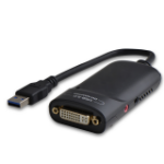 4XEM 4XUSB3DVI video cable adapter DVI-I USB Type-A Black