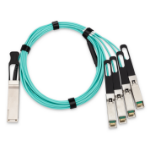 Fortinet FG-TRAN-QSFP-4SFP-5 InfiniBand/fibre optic cable 5 m QSFP+ 4x SFP+ MMF Blue