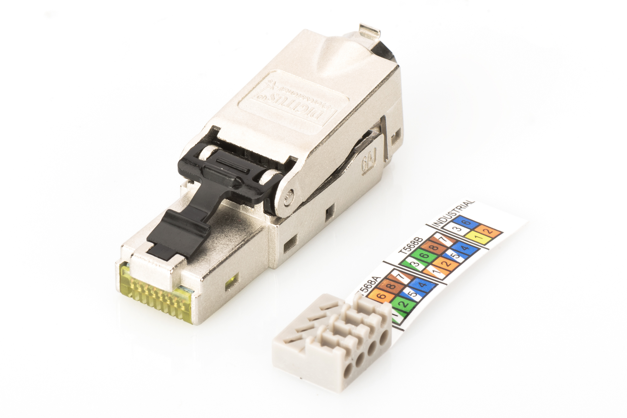 Digitus CAT 6A Field Termination Plug, STP with dust cap, bend relief