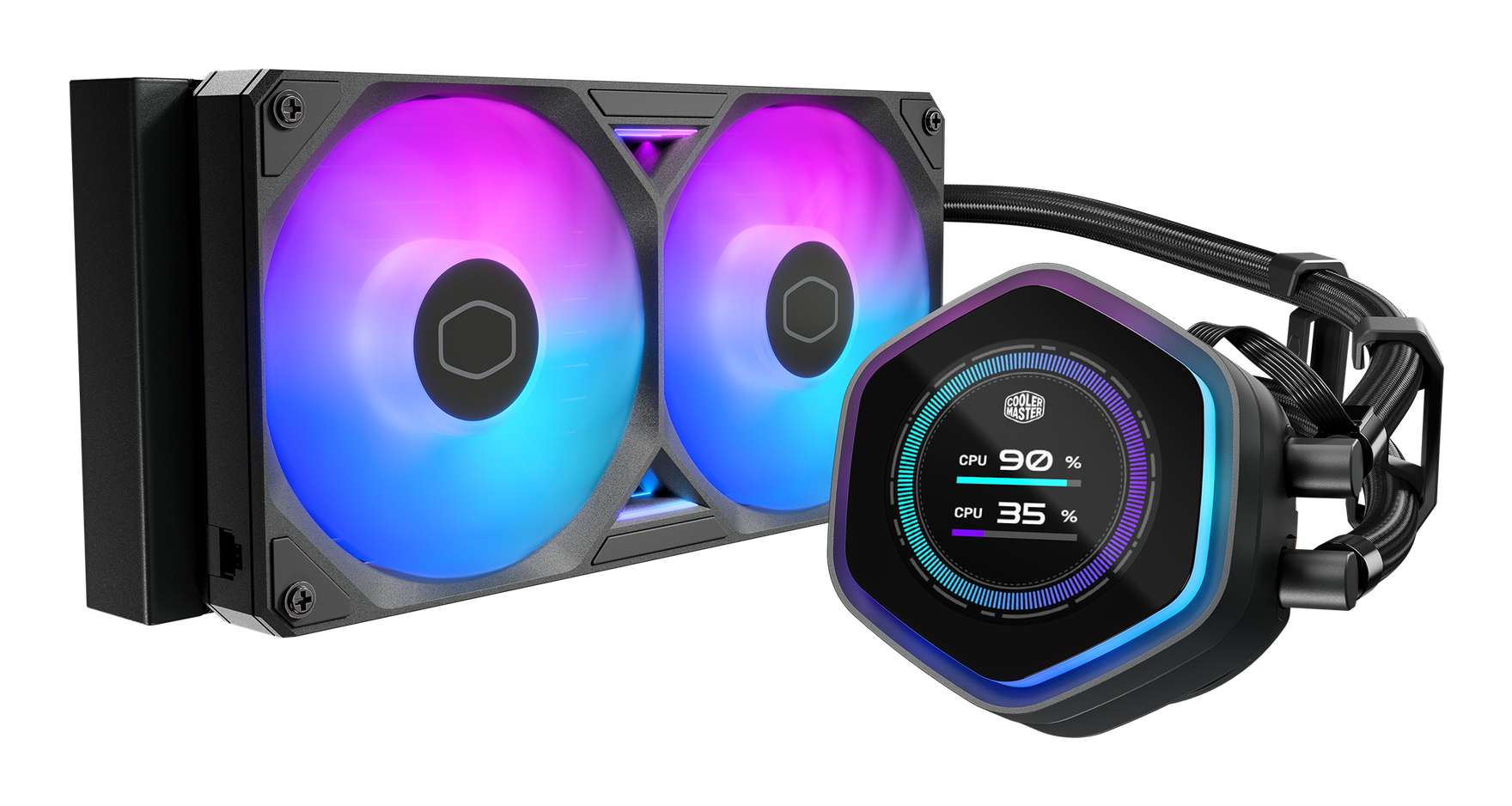 Cooler Master MasterLiquid Atmos II 240 LCD Black Processor Liquid cooling kit 12 cm 1 pc(s)