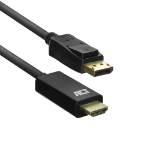 ACT AC7550 video cable adapter 1.8 m DisplayPort HDMI Type A (Standard) Black