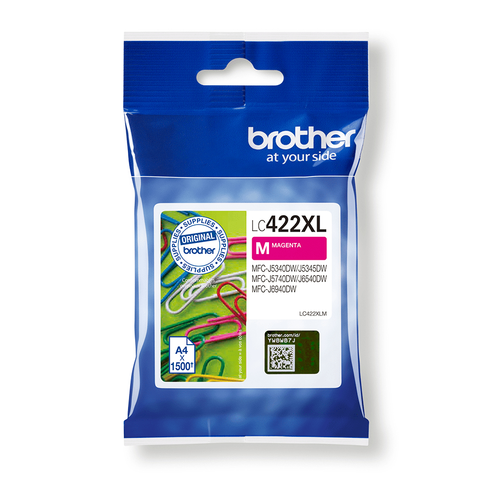 Brother LC-422XLM Ink cartridge magenta high-capacity, 1.5K pages for Brother MFC-J 5340