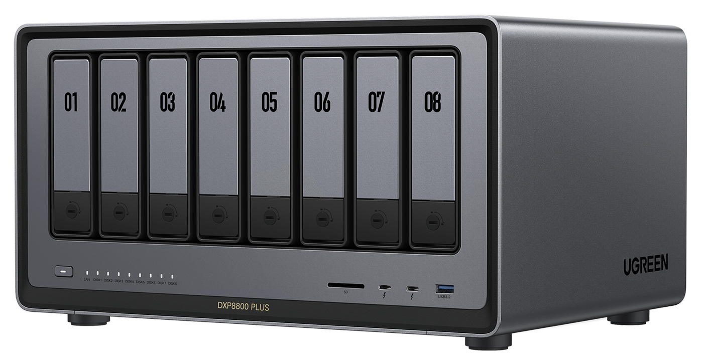 Ugreen NASync DXP8800 Plus NAS Desktop Intel® Core™ i5 i5-1235U 8 GB DDR5 UGOS Pro Black