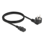 DeLOCK 81299 electriciteitssnoer Zwart 1 m Netstekker type E+F IEC C13