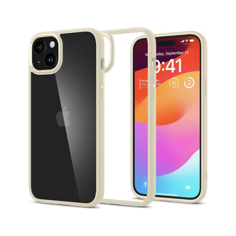 Spigen iPhone 15 Plus Crystal Hybrid Mute Beige