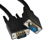 Videk SVGA 15HDD Plug to Plug Black Coax Monitor Cable 1Mtr