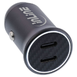 InLine USB car power adapter power delivery, 2x USB-C, black